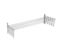 Sauvic Corde à linge extensible en acier inoxydable 160 cm Argent Argent One Size