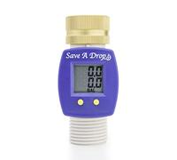 Save a Drop Débitmètre d'eau P3 avec pivot en laiton robuste | Mesurez l'utilisation d'un tuyau d'arrosage extérieur | Idéal pour les campeurs | Aide à conserver l'eau