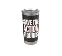 Save The Action Figurines Collector Gobelet isotherme en acier inoxydable double paroi
