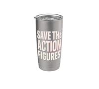 Save The Action Figurines Collector Gobelet isotherme en acier inoxydable double paroi