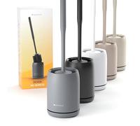 SAVEGA - Brosse WC en Silicone Grise Murale - Balayette Toilettes Moderne avec Porte-Brosse Mural - Brosse de Toilette Suspendue