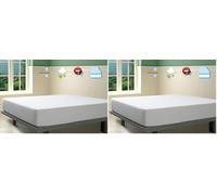 Savel - Drap de lit et Housse de Matelas imperméable et Respirant | 90x190/200cm Blanc (Lot de 2)