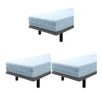 Savel - Rénove Matelas Élastique, Éponge Bouclette 100% Coton - Bleu, 90x190/200cm | Protège-Matelas | Alèse | Housse Integrale de Matelas - Disponible en Plusieurs Dimensions (Lot de 3)