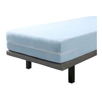 Savel - Rénove Matelas Éponge Bouclette 100% Coton Élastique - Bleu (135x190/200cm) | Protège-Matelas | Alèse | Housse Integrale de Matelas - Disponible en Plusieurs Dimensions