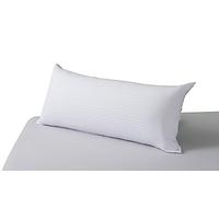 Savel Taie d'oreiller en 100% Coton Doux et Absorbant Motif à Rayures 80 Blanc