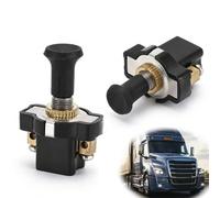 Savento Interrupteur à tirette 12V 24V commande éclairage voiture 2 pièces | structure métal plastique, installation pratique, usage remplacement éclairage, compatible systèmes 12V 24V