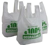 Saverine 1000/2000 BIO Sac de course a bretelle TRANSPARENT (28X14X48) 30 micros sac plastique réutilisable conformes au décret 2016-379 du 30 Mars 2016 pochon imprimé avec texte légal