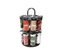 Saveurs et degustation Carrousel à épices 16 pots - Noir