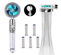 SAVEWATER POWER| VENTEO | PACK douchette + 5 recharges filtres | Pommeau de douche avec hélice haute pression