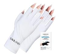 Saviland Gant Anti U V Manucure, UPF200+ Gant Protection U V Souple et Confortable, Gants Anti U V Sans Doigts pour Lampe à Ongles, Protégez Professionnel les Mains des Soleil