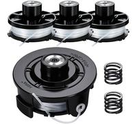 Savior 195858-1 Tête de fil de rechange pour débroussailleuse Makita DUR181 18 V avec fil de 1,6 mm 6 m (4 bobines de tondeuse + 1 couvercle de bobine + 2 ressorts)