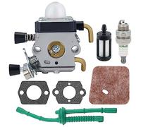 Savior Carburateur pour Stihl FS55 FS38 FS55R FS55RC HL45 KM55 FS80 FR85 FH75 FS45 FS46 FS74 FS75 HL75 HS70 C1Q-S63 C1Q-S69 Moteur Cutter Trimmer avec Joint Bougie D'Allumage Éponge Filtre Tuyau