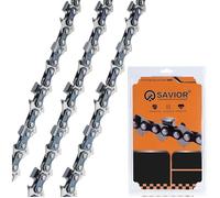 Savior Lot de 3 Chaîne de Tronçonneuse pour Guide-chaîne 45 cm .325"" 72 Maillons 1,5 mm - Compatible avec Husqvana, Dolmar, Makita