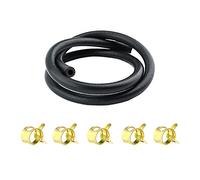SAVITA 1 m 3/16" Ø 5mm de Tuyau Gaz D'essence Kit, Durite Essence Refroidissement, Pouces Conduite de Gaz avec Colliers de Serrage 5 Pièces Colliers de Serrage pour Bateau Gaz Marin Diesel Essence
