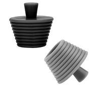 SAVITA 2PCS Bouchon De Baignoire Universel, Bouchon De Vidange De Salle De Bain, Bouchon De Vidange en Silicone, Bouchon De Bain, pour Évier De Cuisine (Noir,Gris)