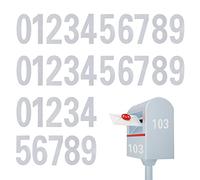 SAVITA 30pcs 9,8cm Autocollants pour Boîte aux Lettres, 0-9 Autocollants Chiffres Autocollants Numérotés Number Stickers pour Extérieur Enseignes Porte Fenêtre Voitures Numéro d'Adresse (Argent)