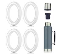 SAVITA 4pcs Joints de Rechange en Silicone Classique pour Stanley, Joint d'Étanchéité en Silicone Compatible avec 20 oz 1,0 QT 1,5 QT 2 QT 2,5 QT Bouchon de Bouteille isotherme Vide Transparent