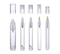 SAVITA 5 Pièces Marqueurs Rechargeables, Transparents Marqueur Vide en Acrylique en 3 Tailles Stylo De Peinture Acrylique pour Peinture à l'Huile Graffiti Bois Céramique Métal