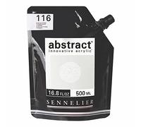 Savoir-Faire Sennelier Abstract Acrylic Paint 500ml-Titanium White