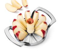 SAVORLIVING Coupe Pomme 12 cm, Decoupe Pomme Extra-large 12 Lames, Coupe Pomme En Quartier Robuste en Acier Inoxydable Avec Système de Lames Sécurisé Amélioré, trancheuse de pomme