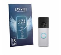 savvies Film Protection pour Ring Battery Video Doorbell Plus | (2e Gen.) 18 Pièces Clair Protection d'écran Made in Germany Transparent Anti-Rayures Screen Protector
