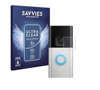 savvies Film Protection pour Ring Battery Video Doorbell Pro | 6 Pièces Clair Protection d'écran Made in Germany Transparent Anti-Rayures Screen Protector