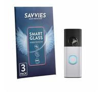 savvies Verre Trempé pour Ring Battery Video Doorbell Plus | (2e Gen.) 3 Pièces Clair Protection d'écran Made in Germany 9H Film Protecteur Film en Verre Anti-Rayures