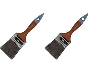 Savy 4504060 Pinceau Plat bi matière lasure 60 mm (Lot de 2)