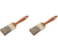 Savy 4516050 Pinceau Plat spécial lasure 50 mm, Brun (Lot de 2)