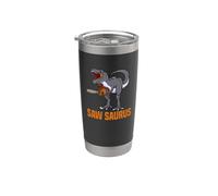 Saw Saurus Dinosaure Humour Bois Gobelet isotherme en acier inoxydable double paroi