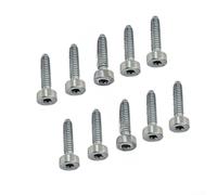 Sawhamale 9075-478-4159 Lot de 2 ou 10 vis autotaraudeuses en métal D5 x 24 mm pour coupe-disques et tronçonneuses, accessoires d'équipement de précision, finition argentée, lot de 2 ou 10 (10 pièces)