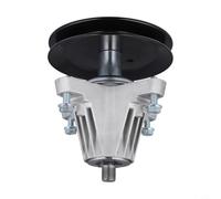 Sawhamale Axe de pont fileté pour LT42 LT42C LX42, remplace 618-06976 918-06976A, hauteur de 16,5 cm avec poulie de 5,60", filetage 5/8-18 UNF, pont de tondeuse en acier Pa