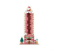 Sawhamale Calendrier de l'Avent en Bois avec Figurine de Père Noël, Compte à rebours de 24 Jours pour la Maison, Le Bureau ou la Vente au détail, décoration saisonnière Festive, Multicolore, 45 cm de