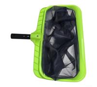 Sawhamale Épuisette de piscine en aluminium avec double couche de maille en nylon et grande ouverture de 43 x 27 cm pour un retrait efficace des feuilles et débris des piscines, design profond avec