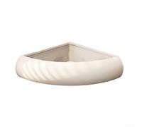 Sawhamale Étagère d'angle pour salle de bain de style crème, étagère d'angle murale pour salle de douche avec drainage rapide et garde-corps de 6,5 cm, sans perçage, en aluminium ABS, beige (A)
