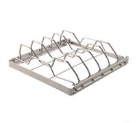 Sawhamale Grille de barbecue en acier inoxydable pour la cuisine en plein air, grille de barbecue nervurée pour griller du steak, des côtes d'agneau, du poulet, maille à rôtir portable pour le camping