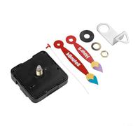 Sawhamale Kit de mouvement d'horloge à quartz silencieux avec tige de 16 mm et filetage de 7,5 mm pour réparation d'horloge murale, mécanisme de balayage avec crochet pour panneaux de 3 à 5,5 mm