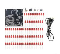 Sawhamale Kit de panneau lumineux LED à monter soi-même avec microcontrôleur pour la pratique de la soudure et l'assemblage de circuits, projet d'apprentissage de soudage électronique 75 x 75 mm pour