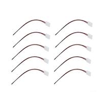 Sawhamale Lot de 10 clips de connecteur de bande LED de 8 mm avec fil pour bandes lumineuses 3528 2835 de couleur unique non étanches, 2 broches, blanc