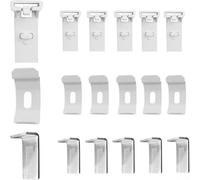 Sawhamale Lot de 18 crochets de fixation pour tringle à rideaux en métal et plastique - Matériel d'installation pour stores verticaux, rideaux - Accessoires de traitement de fenêtre - Blanc