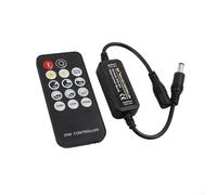Sawhamale Régulateur d'intensité de bande LED RF avec télécommande longue portée de 20 m, 10 niveaux de luminosité et modes dynamiques pour bandes DC 5-24 V couleur unique 5050 2835 5630 3528 COB CSP