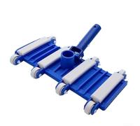 Sawhamale Tête d'aspiration de piscine flexible de 10,2 cm avec brosses latérales et roues, design lesté pour piscines enterrées et hors sol en béton compatible avec poignée standard de 3,2 cm