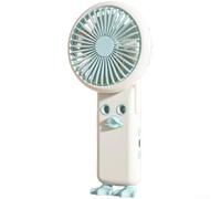 Sawhamale Ventilateur pulvérisateur portable rechargeable par USB avec humidificateur, 4 réglages de brumisation portable avec double système de pulvérisation, moteur silencieux sans balais pour