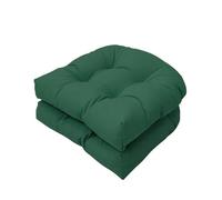 Sawmew Lot de 2 Coussins de Siège d'Extérieur Imperméables, Coussins de Chaise Demi-Ronds Lavables Antidérapants Coussins de Balcon Dossier Bas Rembourrage Moderne Épais