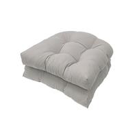 Sawmew Lot de 2 Coussins de Siège d'Extérieur Imperméables, Coussins de Chaise Demi-Ronds Lavables Antidérapants Coussins de Balcon Dossier Bas Rembourrage Moderne Épais