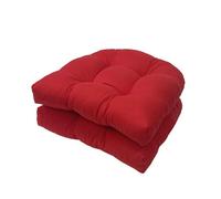 Sawmew Lot de 2 Coussins de Siège d'Extérieur Imperméables, Coussins de Chaise Demi-Ronds Lavables Antidérapants Coussins de Balcon Dossier Bas Rembourrage Moderne Épais