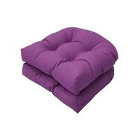 Sawmew Lot de 2 Coussins de Siège d'Extérieur Imperméables, Coussins de Chaise Demi-Ronds Lavables Antidérapants Coussins de Balcon Dossier Bas Rembourrage Moderne Épais