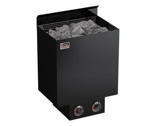 Sawo Nordex NRN-90NB-BL-Z-C Poêle de sauna 9,0 kW - poêle de sauna électrique à commande intégrée - 8-14 m³, montage mural, Acier inoxydable foncé