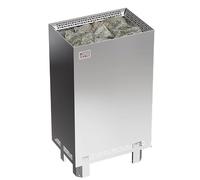 Sawo Nordex S NRNS-90NS-L-Z-C Poêle de sauna 9 kW - poêle de sauna électrique pour boîtier de commande séparé - 9-14 m³, colonne étroite, Acier inoxydable