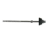 SawTec 111353 Vis Eternite 6,5 x 130 revêtue recto verso avec pointe de perçage et chapeau de pluie, acier inoxydable